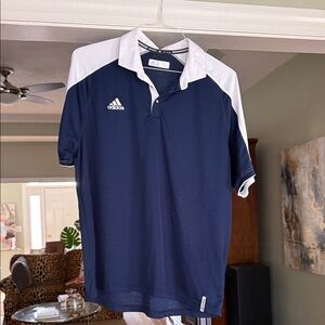 Adidas Men's Polo Shirt in Navy and White